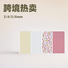 跨境热卖3/4/5/6mm款式齐全珍珠贴纸钻石配饰贴钻亚克力水滴吊坠