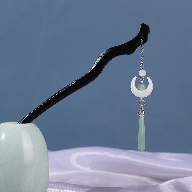 Horquilla de abanico nuevo estilo chino retro de alta gama placa de metal horquilla de pelo Hanfu cheongsam horquilla horquilla accesorios para el cabello femenino