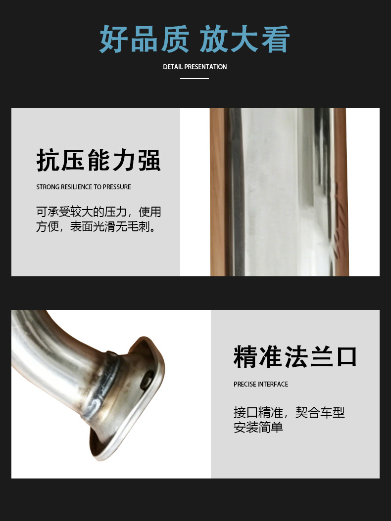 Directly supplied by the manufacturer, stainless steel car muffler suitable for Toyota Highlander, silent exhaust pipe car silencer