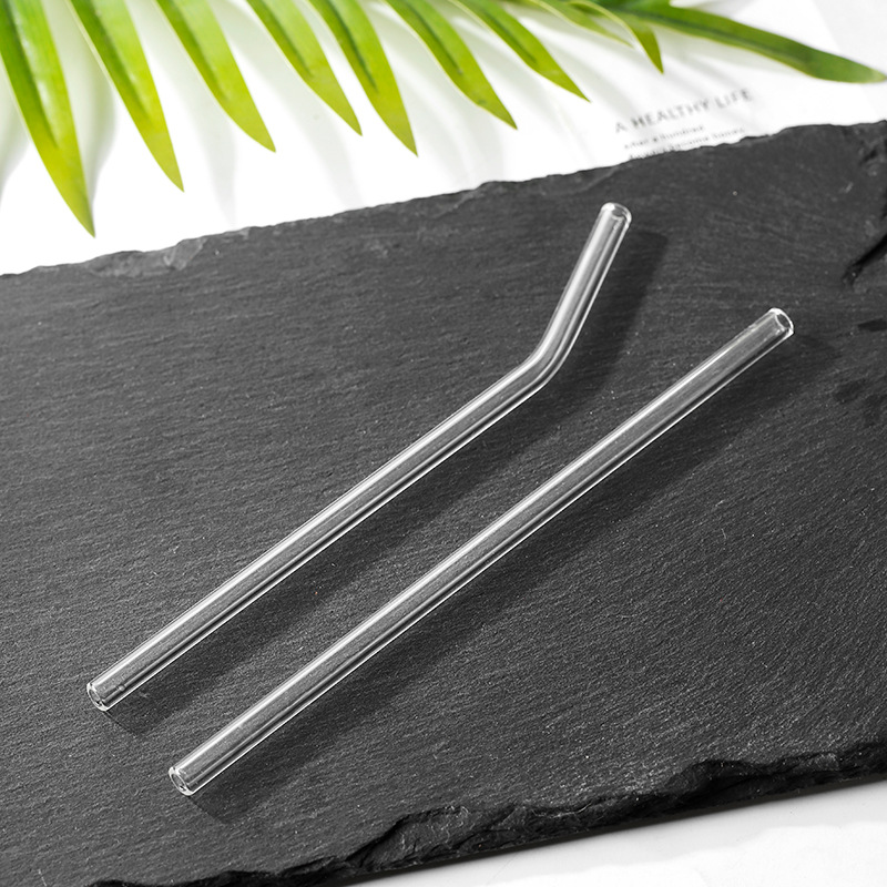 Transparent glass straw