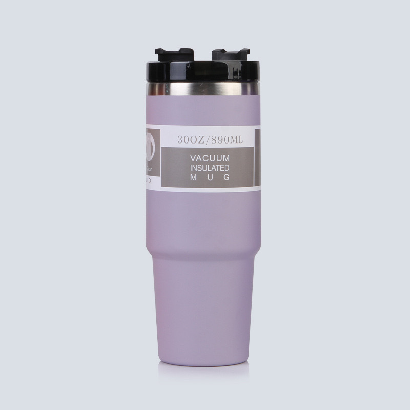 Vaso térmico para coche 30oz acero inoxidable 304 con pajilla y doble tapa vaso de hielo