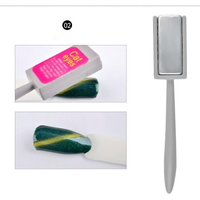 Princesa espesó el imán del ojo de gato con el pegamento del ojo de gato de QQ/el imán mágico del ojo de gato del polvo 3D del ojo de gato con la manija