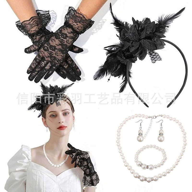 New headwear set, high-end, for Easter carnival, personalized headband, costume for horse racing festival, dance party, performance accessories