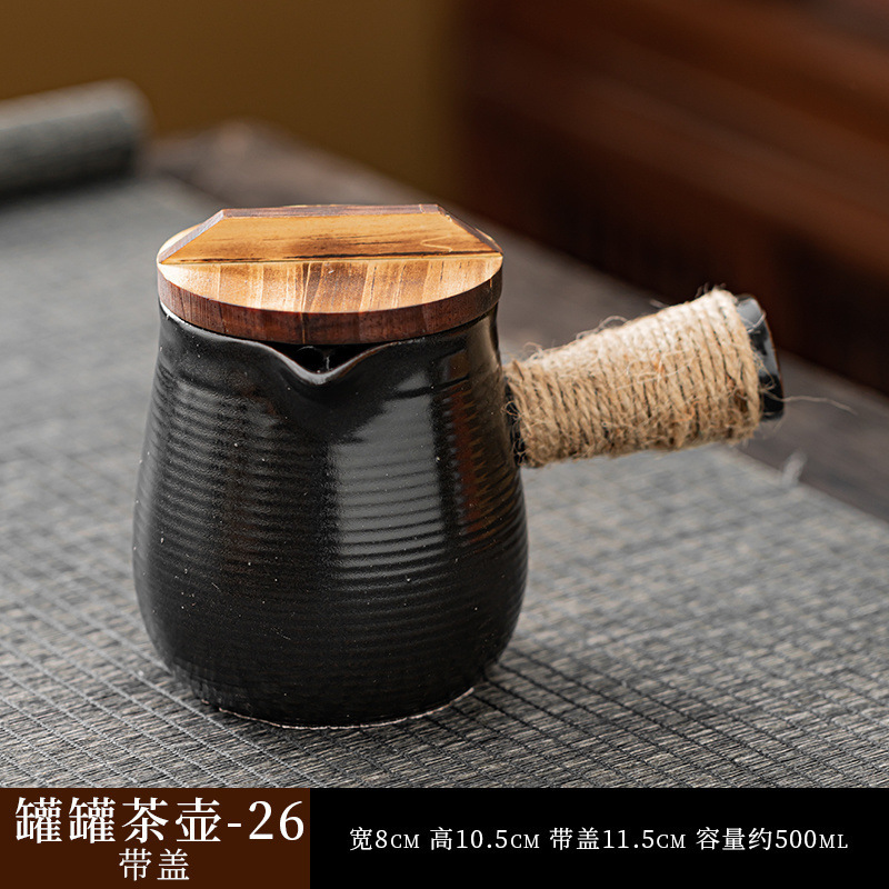 囲炉煮茶缶茶蓋付き煮茶器具家庭用部品ミルクティー陶壺煮ティーポット炭素炉焼き乳|undefined