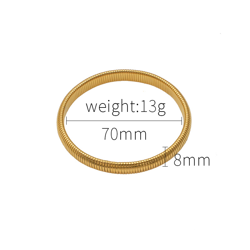 Holiday, Daily Occasion Simple Style Solid Color Titanium Steel Bangle In Bulk