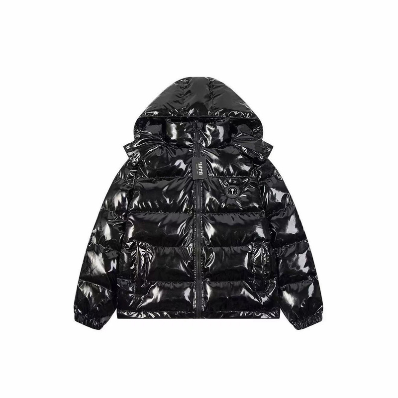Exclusive cross-border supply of TRAPSTAR glossy PU leather thickened cotton jacket for men, new autumn and winter loose-fitting warm cotton jacket, available for dropshipping Exclusive cross-border supply of TRAPSTAR glossy PU leather thickened cotton jacket for men, new autumn and winter loose-fitting warm cotton jacket, available for dropshipping