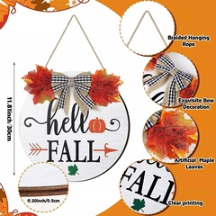 Cross-border new product autumn greetings decorative doorplate wooden decorative hanging clip creative Halloween Thanksgiving wall hanging