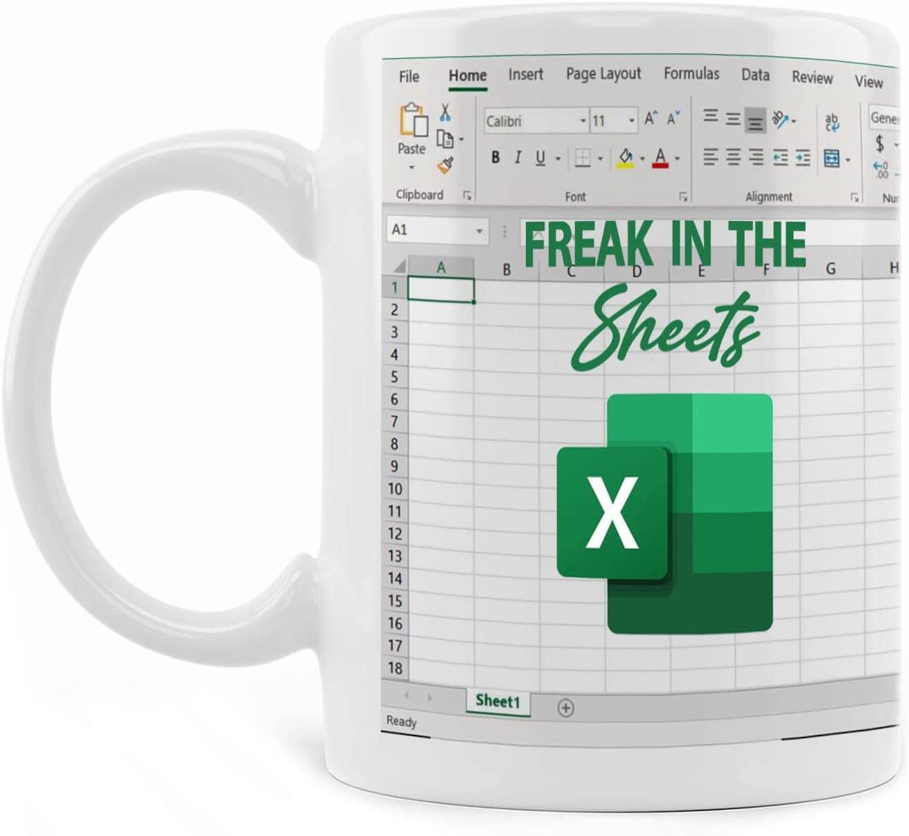 Freak In The Sheets Spreadsheet电子表格陶瓷咖啡马克杯子excel