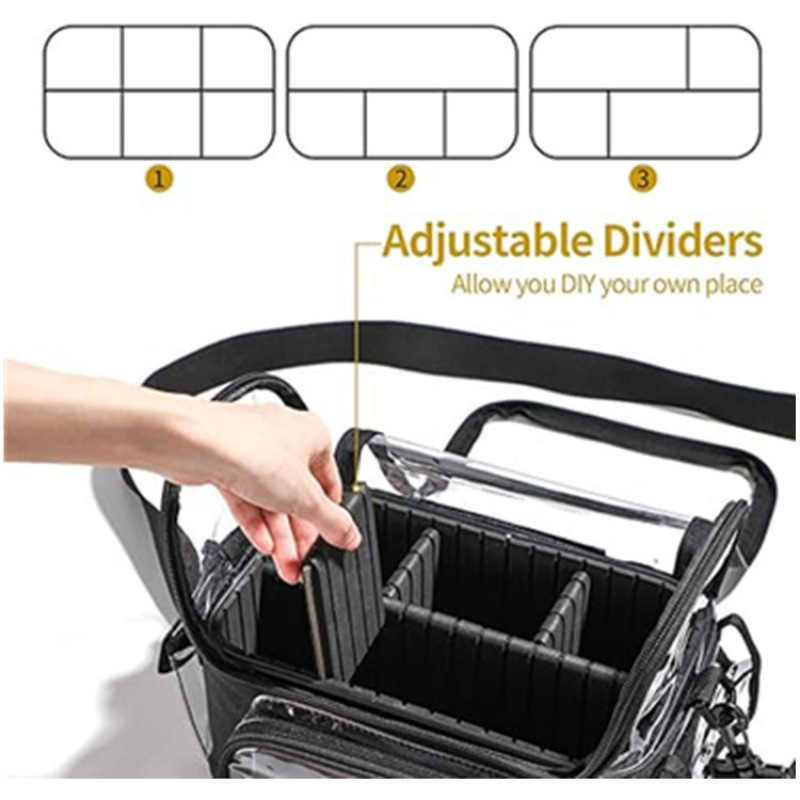 2024 nuevo estilo Amazon caja de cosméticos portátil PVC transparente brocha de maquillaje bolsa de almacenamiento de herramientas diseño transparente