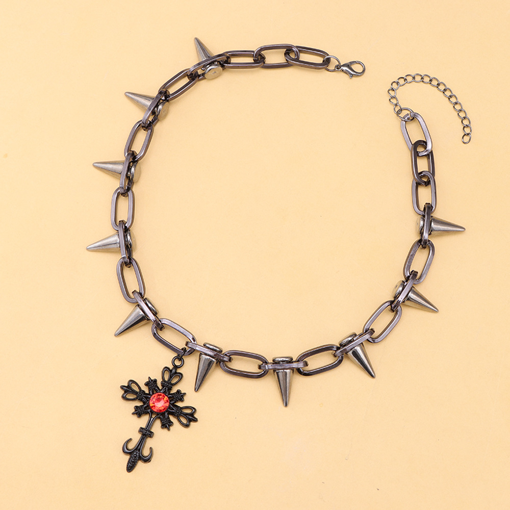 Vacation Classic Style Cross Heart Shape Alloy Choker Wholesale display picture 7