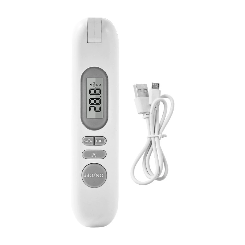 Electronic white thermometer charging, English