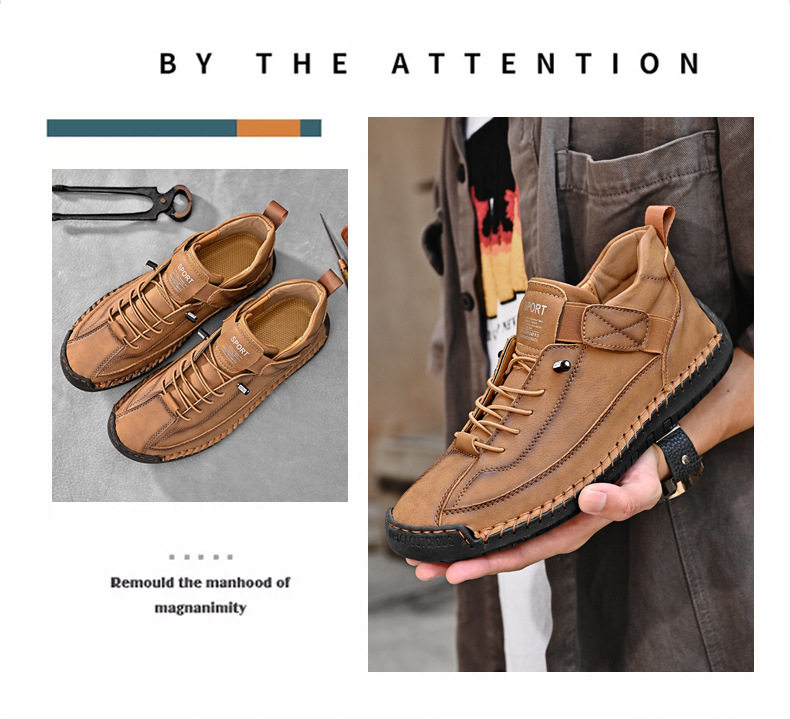 Bốt Martin cổ vừa unisex cỡ lớn, giày bốt da sợi nhỏ đế cao su, phong cách Hàn — 9888 Xanh quân đội, 9888 kaki, 9888 màu xanh lam, 9888 màu đen chi tiết 26