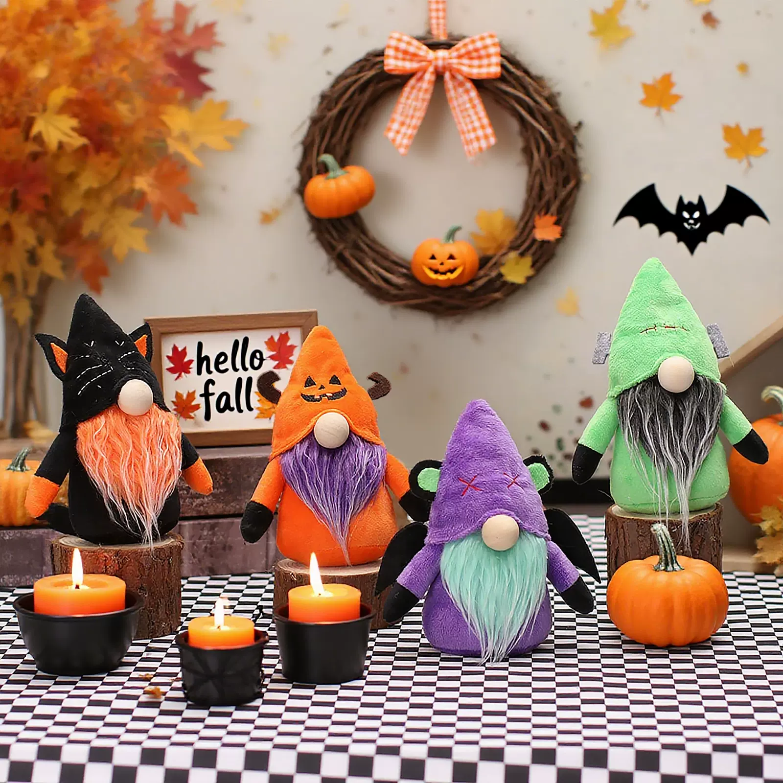 万圣节装饰无脸森林人公仔侏儒娃娃橱窗摆件场地拍摄道具布置用品