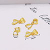 Plating 18K real gold with hanging melon seeds buckle clip clip half -hole pearl pendant buckle DIY jewelry accessories