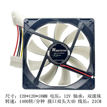ȫ��12V˫����12018֧��PWM̨ʽ��������CPU��Դ12cm����ɢ�ȷ���