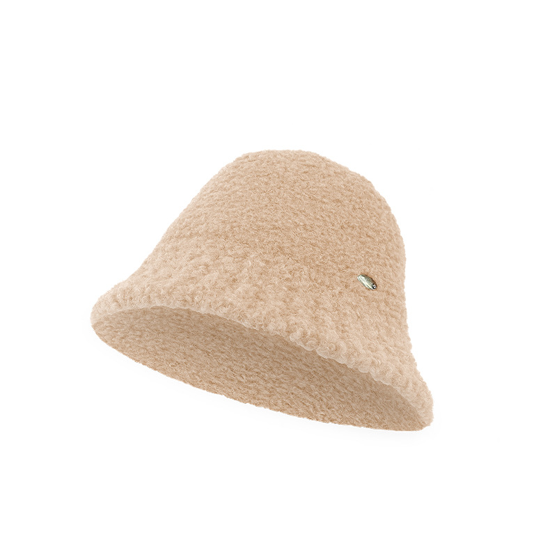 Πλεκτό γυναικείο μάλλινο ψαράδικο h, φθινόπωρο χειμώνα ζεστό και μοντέρνο, που δείχνει το πρόσωπο, μικρός βελούδινος κουβάς_voghion.com