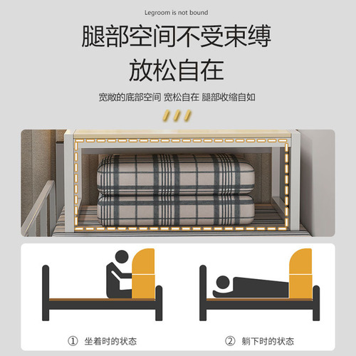 Bed computer desk college student lazy desk bookshelf bunk dormitory artifact steel frame bedside notebook table