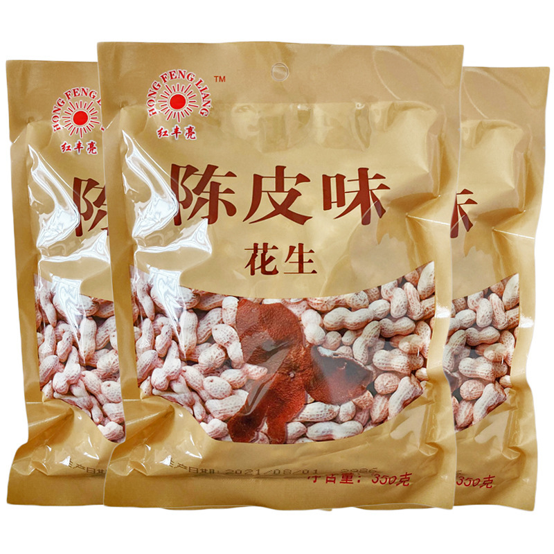 Hongfengliang tangerine peel peanut Heshan specialty 350g crispy peanut nut fried goods salty dried tangerine peel flavor peanut Hongfengliang tangerine peel peanut Heshan specialty 350g crispy peanut nut fried goods salty dried tangerine peel flavor peanut