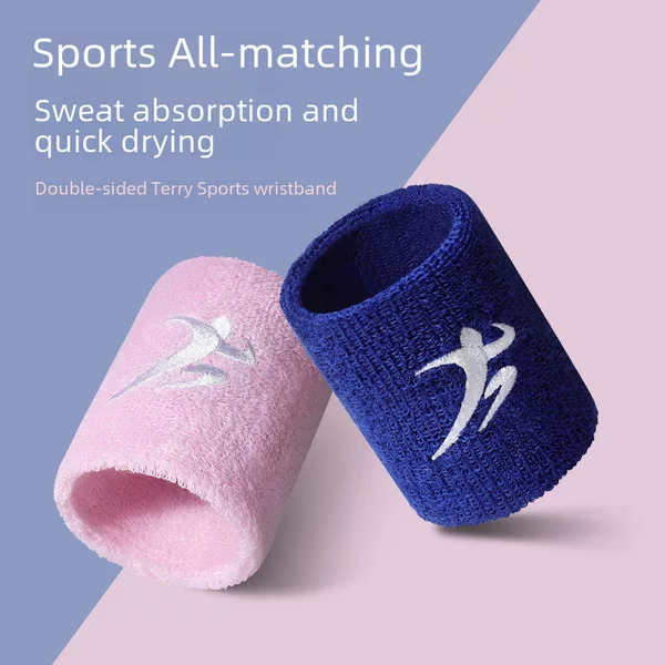 Sports Wristbands, Outdoor Basketball, Tennis, Badminton, Fitness Training Wristbands, Double-Sided Terry Sweat-Absorbent Wristbands