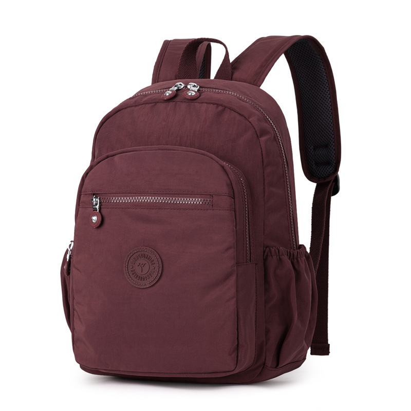 休闲背包男女轻便多口袋尼龙防泼水书包双肩包简约学生电脑包