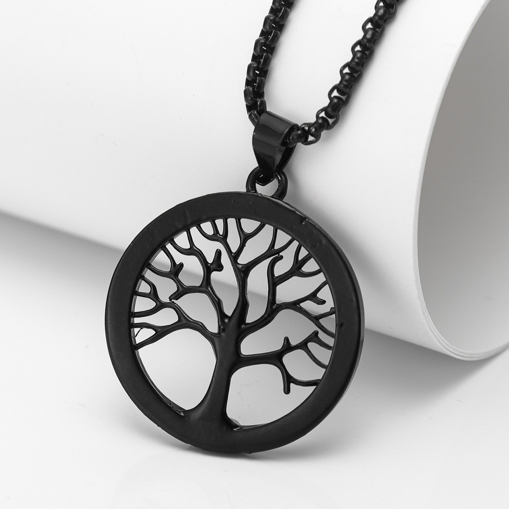 IG Style Modern Style Cool Style Life Tree Zinc Alloy Plating Unisex Pendant Necklace 1 Piece display picture 2