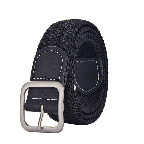 Woven belt for women ins style student elastic elastic belt trend fashion versatile men's canvas military training belt