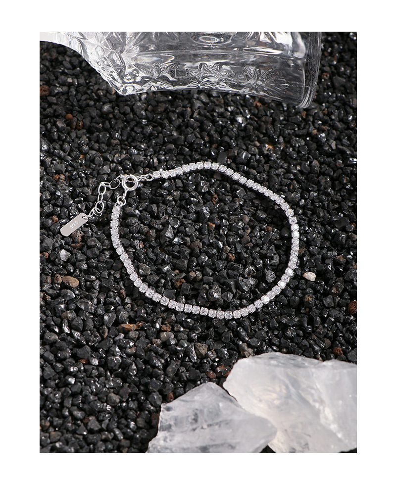 925 Sterling Silver Material 925 Sterling Silver Bracelets Casual Simple Style Streetwear