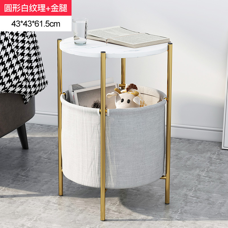 Mesa auxiliar simple moderna creativa pequeña mesa redonda mesa cuadrada mesa de té simple sala de estar dormitorio hogar nórdico sofá lado gabinete