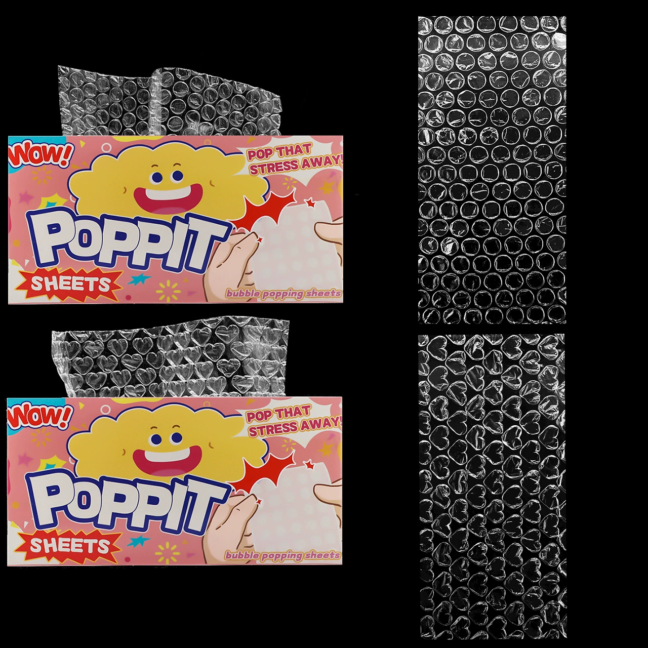 Трансграничные листы пузырчатой пленки Poppit, игрушка для снятия стресса, пленка-бабл, бумага-бабл, пленка-ткань