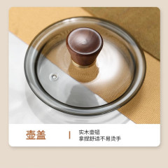 メーカー直供ガラス蓋ティーポット茶器ガラス内胆茶漏部品耐高温ガラス卸売り