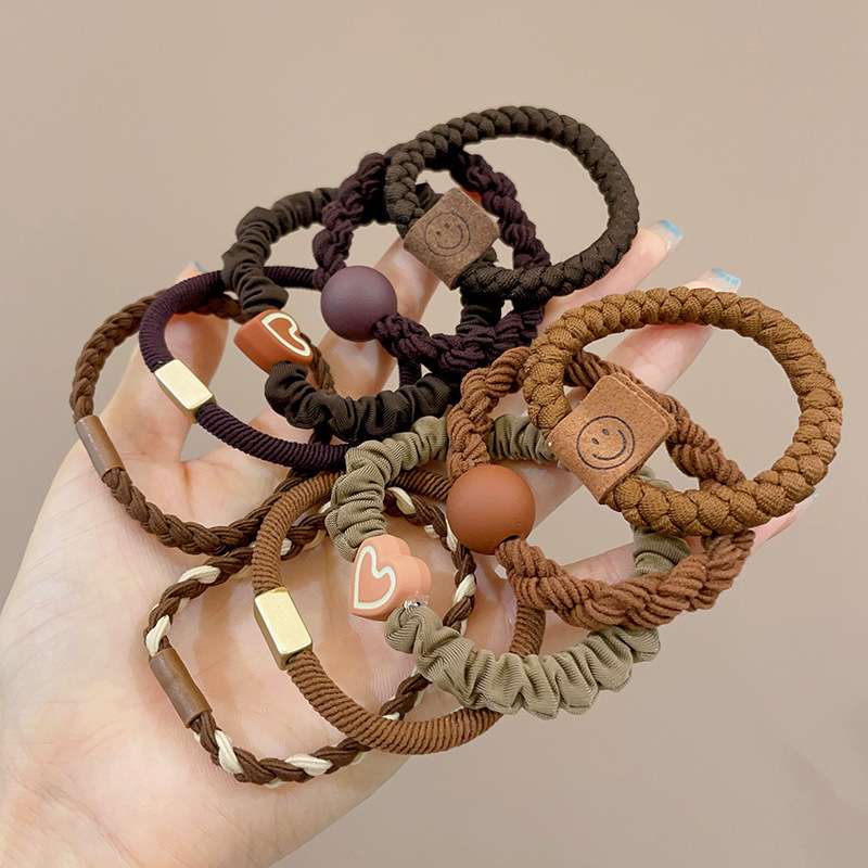 Coletero de Goma Elástica Simple, Sin Costuras, para Cola de Caballo Alta, Cinta para el Cabello, Accesorio para Moño Simple