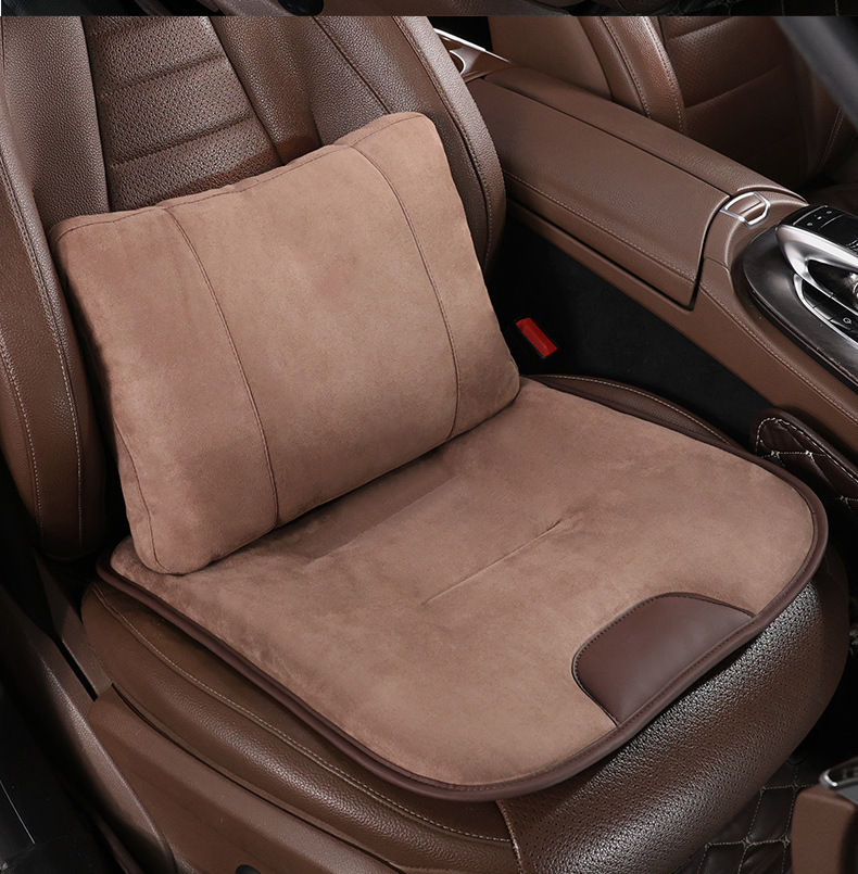 Suitable for Mercedes-Benz, Leapmotor, Xiaomi, and Bmw Car Seat Cushions, Winter High-End Suede Car Seat Cushions