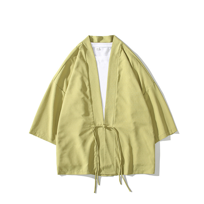 Shake Tone Quality Ice Silk Breathable Quick-drying Plate Buckle Bamboo Section High Elastic Chinese Style Cardigan A100-736-P50 Limit 68
