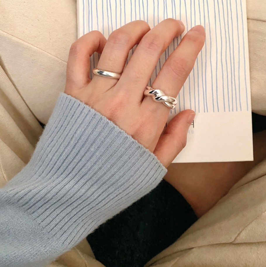 3g Weight Rings Classification One Size Ring Size 925 Sterling Silver Twist Rings