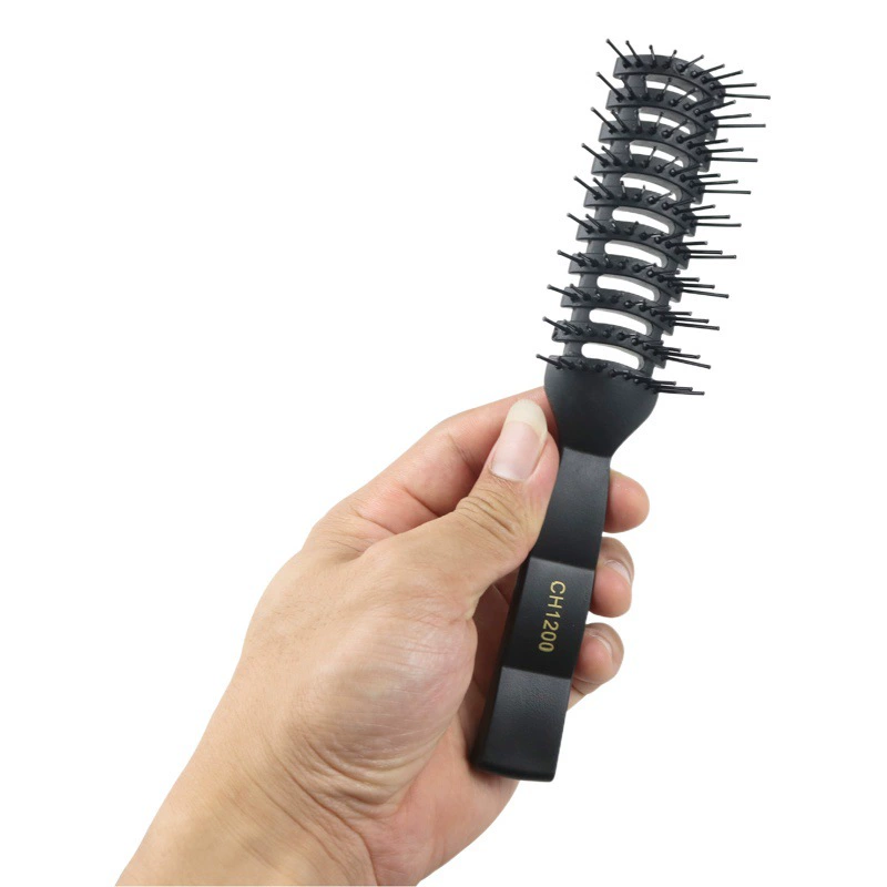 Парикмахерская специальная пластиковая расческа с ребрами девять рядов большой расчески для спины Мужская Расческа для укладки масляная головка пушистые вьющиеся волосы Массажная расческа для волос
