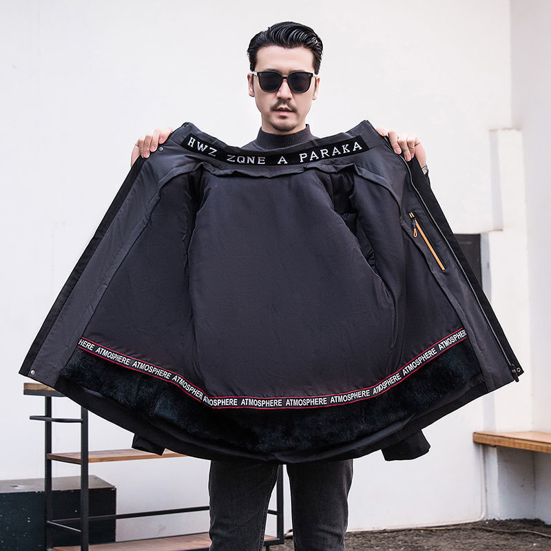 Winter Park clothing men's Rex rabbit fur coat coat fur integrated detachable men's clothing 2021 New