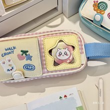 ins风野餐笔袋小众高颜值初高中女学生文具铅笔盒简约大容量多层