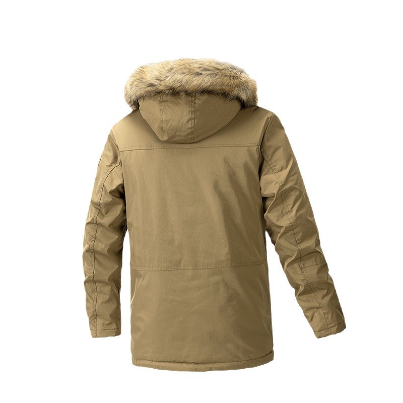 Amazon invierno nueva ropa de algodón impermeable con capuz desmontable hombre chaqueta de algodón gruesa hombre