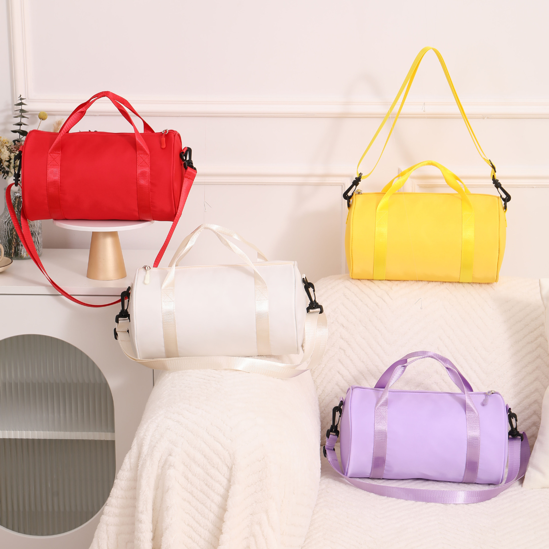 Bolsa de Baile, Yoga, Baile Latino, Ballet, Fitness, Deportes, Almacenamiento de Ropa y Zapatos, Impermeable, Tipo Barril, Cruzada