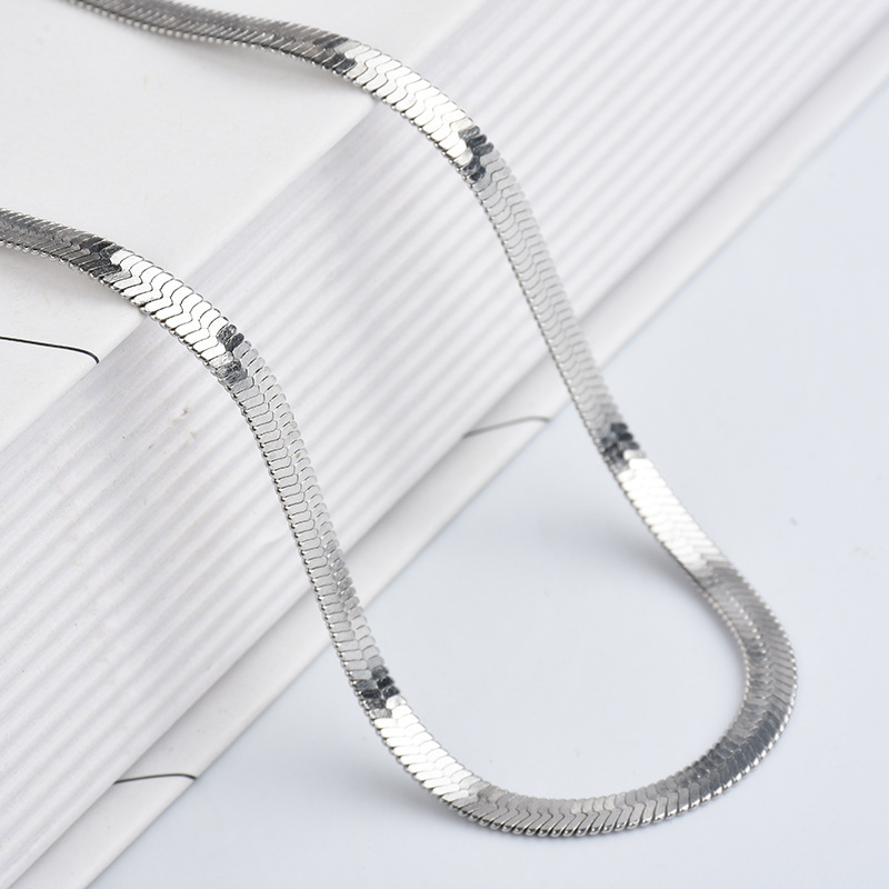 Collier personnalisé tendance pour hommes, nouvelle chaîne à lame en acier inoxydable et titane, barre de discothèque, plat_voghion.com