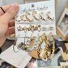 XP17 Boho Earring Set for Women Girls Shiny Gold Earrings