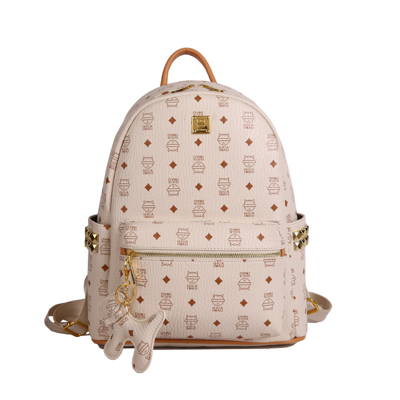 Colgante de cinta beige