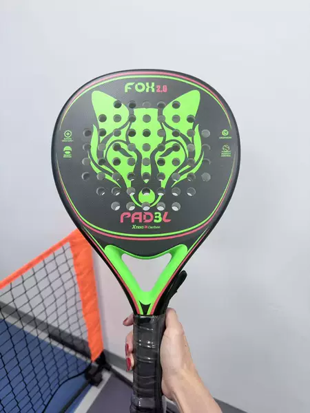 3K carbon fiber paddle racket with graphene reinforced EVA foam core, double-layer tubular frame, lightweight