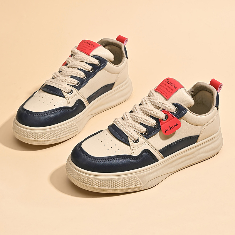 2025 primavera zapatos blancos nuevos ins coreanos para niñas zapatos de skate de altura gruesa zapatos casuales zapatos de moda image 8