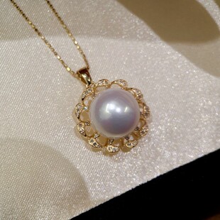 18K Gold Accessories, Diamonds, 23 Points, a Very Luxurious Style, Figure 12-13mm Beads, No Chain, No Beads