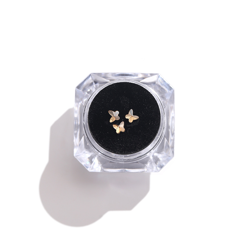 3-piece Set Of Champagne Flat-bottomed Irregular Tooth Gems_voghion.com