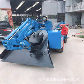 轮胎刮板式扒渣机 矿用电动扒渣机 隧道小型电动扒渣机 图片