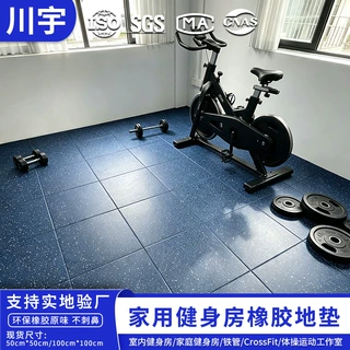 家用健身地垫减震垫麻将室地面隔音橡胶地砖健身器材专用训练垫