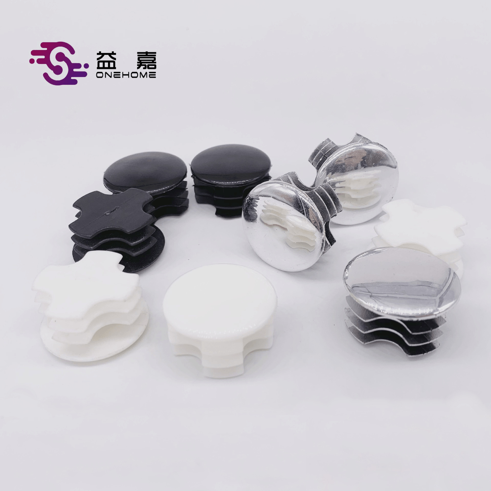 28mm弧面塞 28管圆塞  真空镀塑料塞 圆管PP管塞 专业家具塞子