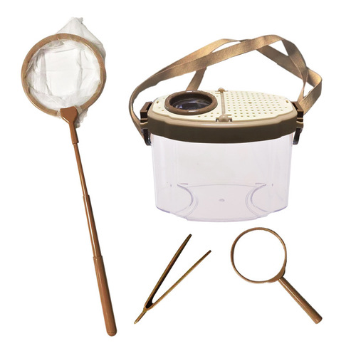 Wholesale Manufacturer Children's Insect Magnifying Observation Box with Catching Net Bag and Feeding Transparent Collector Observation Box